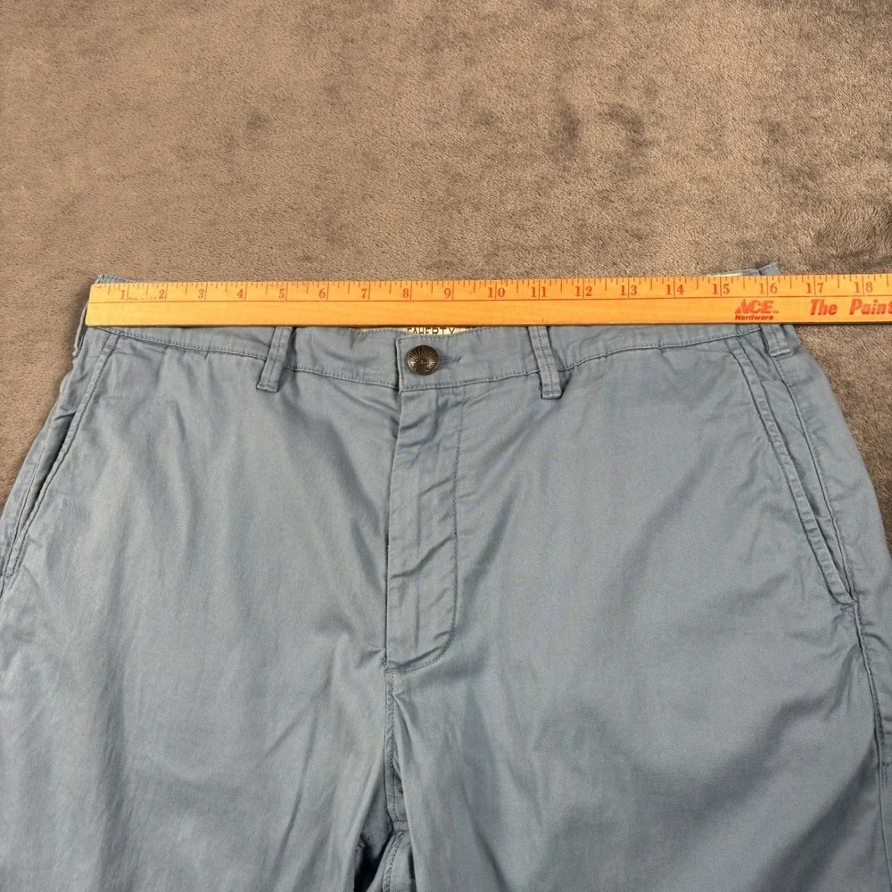 Faherty Shorts Mens 32 Blue Movement Chino Organic Cotton Stretch Refibra Casual